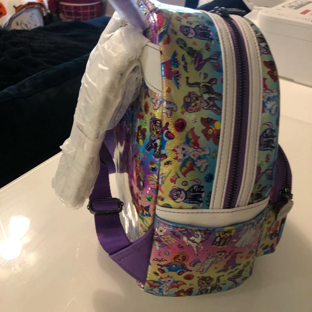 New! Loungefly x Lisa Frank Halloween Sticker Mini Backpack - Picture 8 of 12